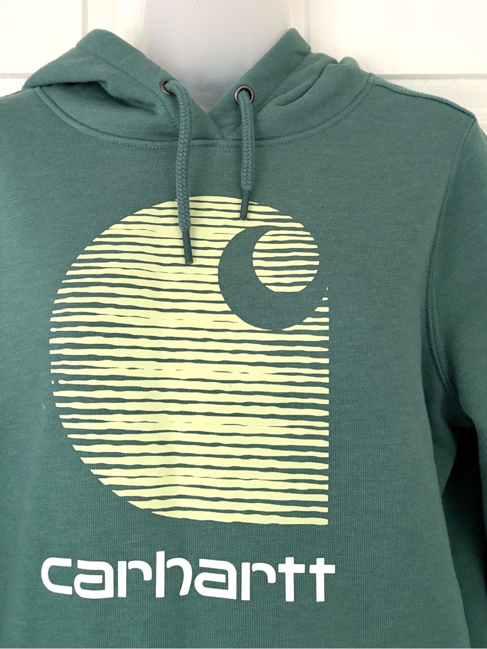 Carhartt Rain Defender Relaxed Fit Midweight Graphic Sweatshirt Hoodie Green M - Picture 4 of 14
